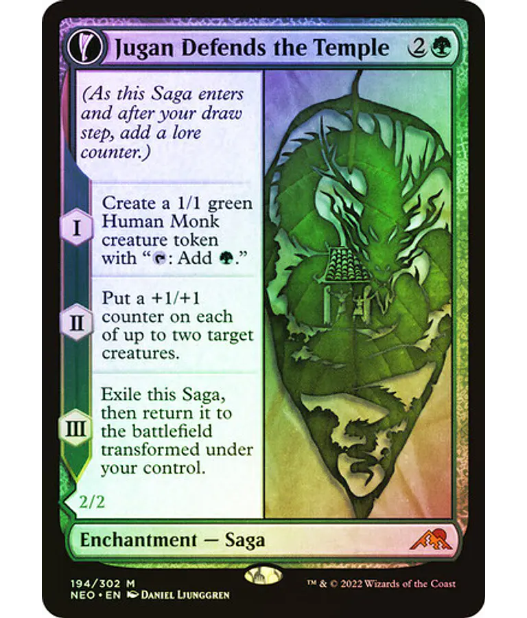 Jugan Defends the Temple - Kamigawa: Neon Dynasty Foil (inglés)