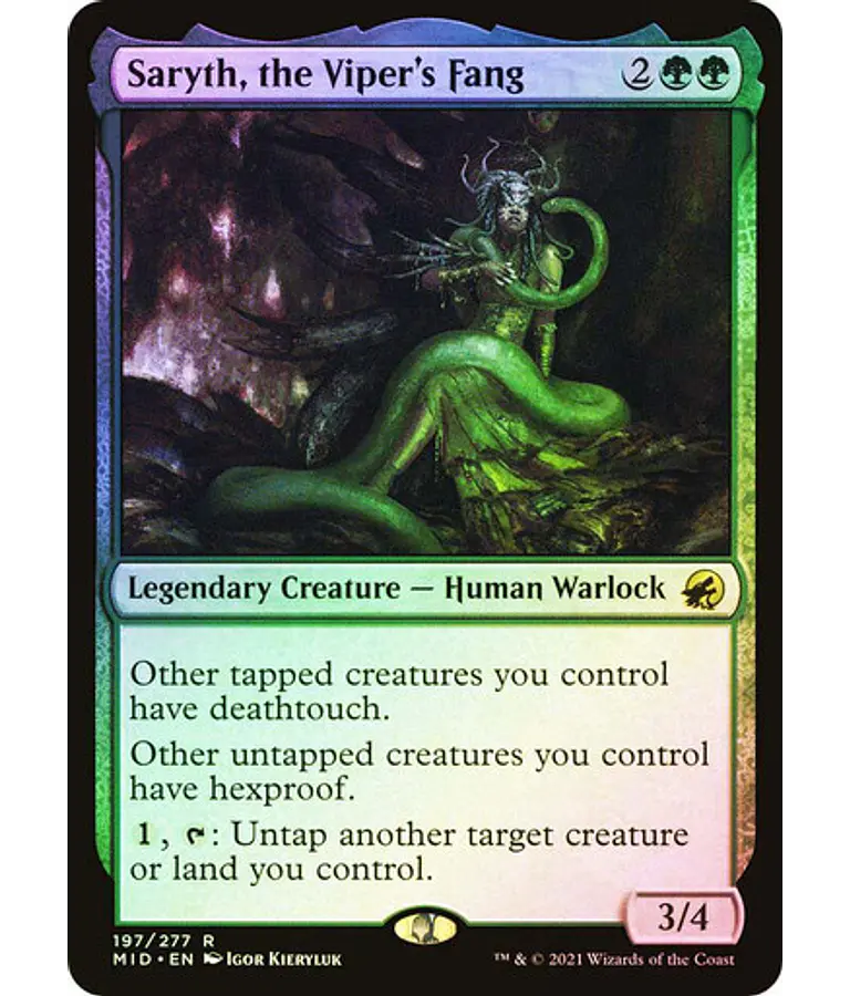 Saryth, the Viper's Fang - Innistrad: Midnight Hunt Foil (ingles)