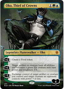 Oko, Thief of Crowns (Borderless) - Throne of Eldraine Variants (español)