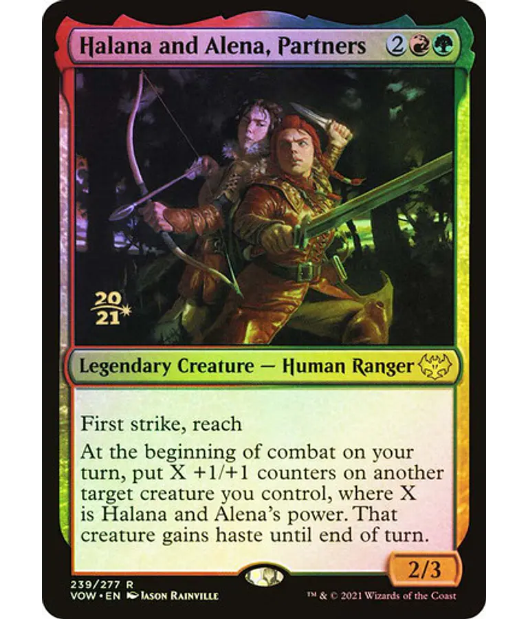 Halana and Alena, Partners - Promotional (Prerelease Foil) (español)
