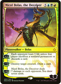 Nicol Bolas, the Deceiver (Foil - Planeswalker Deck) - Hour of Devastation (español)