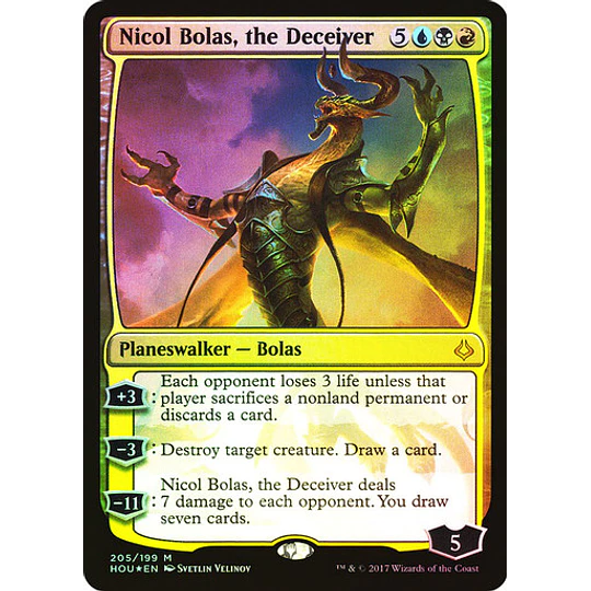 Nicol Bolas, the Deceiver (Foil - Planeswalker Deck) - Hour of Devastation (español)