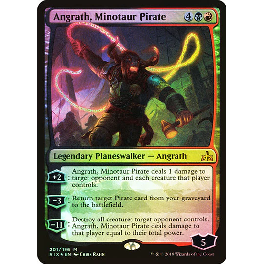 Angrath, Minotaur Pirate (Foil - Planeswalker Deck) - Rivals of Ixalan (español)
