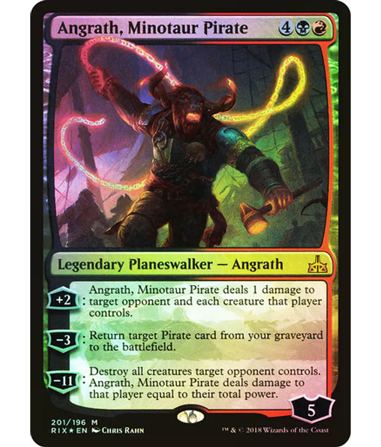 Angrath, Minotaur Pirate (Foil - Planeswalker Deck) - Rivals of Ixalan (español)
