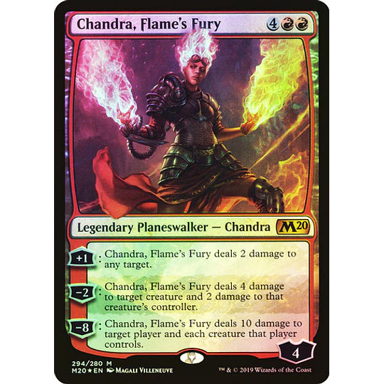 Chandra, Flame's Fury (Planeswalker Deck Foil) - Core Set 2020 (inglés)