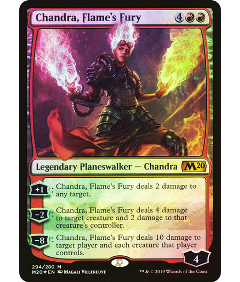 Chandra, Flame's Fury (Planeswalker Deck Foil) - Core Set 2020 (inglés)