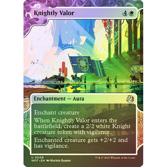 Knightly Valor (0008) - Wilds of Eldraine Enchanting Tales Foil (inglés)