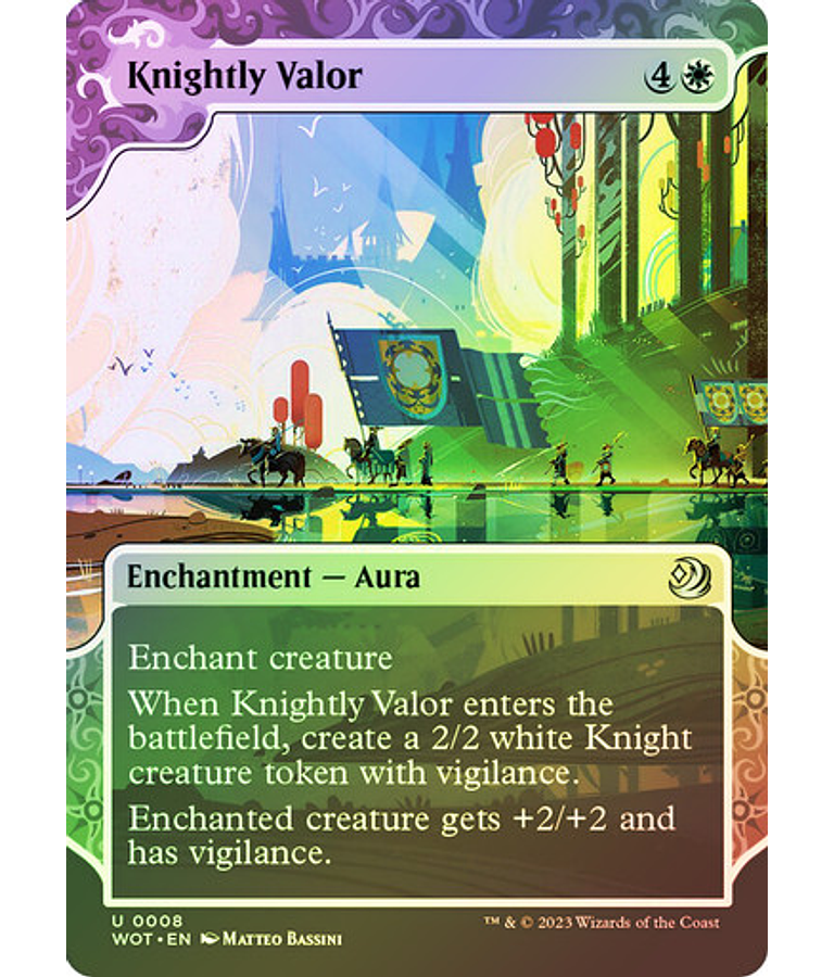 Knightly Valor (0008) - Wilds of Eldraine Enchanting Tales Foil (inglés)