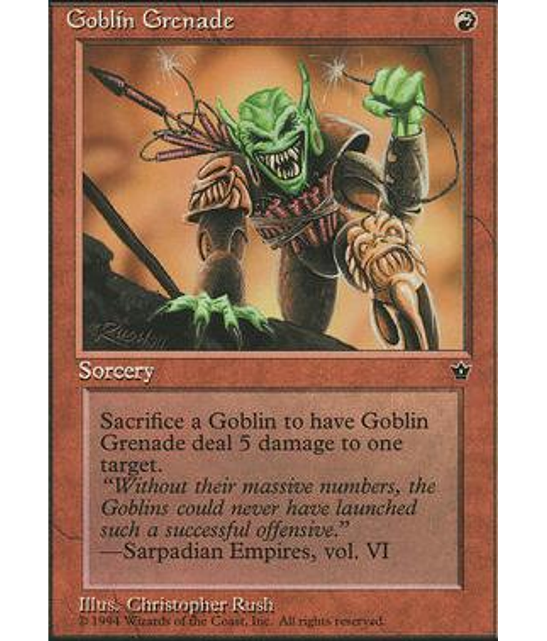 Goblin Grenade (Rush) - Fallen Empires (inglés)