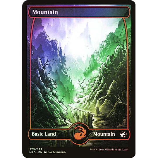 Mountain (275) - Innistrad: Midnight Hunt Foil (inglés)