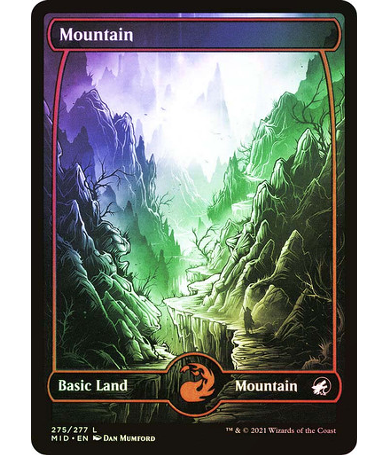 Mountain (275) - Innistrad: Midnight Hunt Foil (inglés)