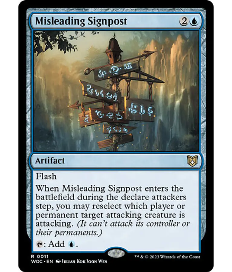 Misleading Signpost - Wilds of Eldraine Commander Decks (español)