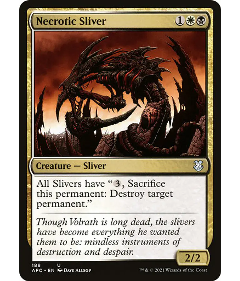 Necrotic Sliver - Adventures in the Forgotten Realms Commander Decks (inglés)
