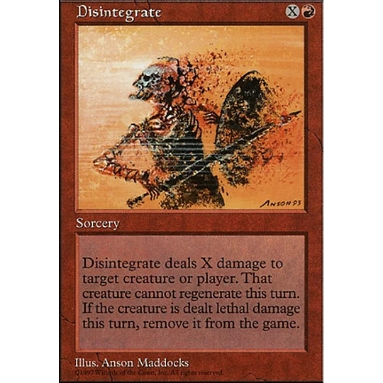 Disintegrate - 5th Edition (español)