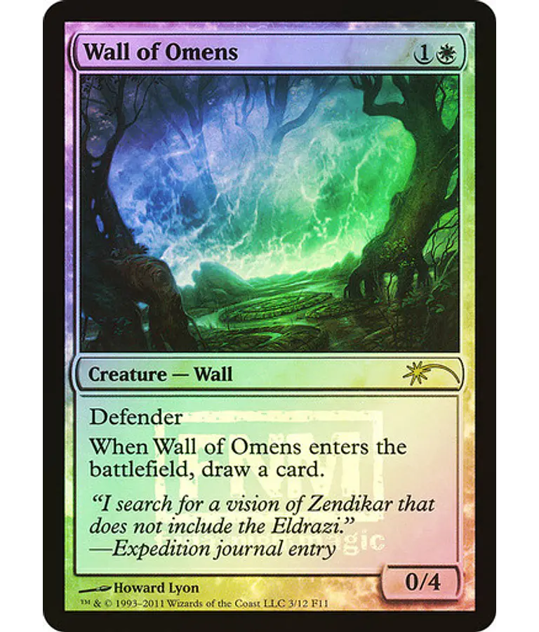 Wall of Omens (FNM Foil) - Promotional (inglés)