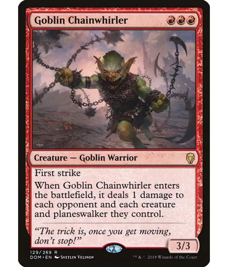 Goblin Chainwhirler - Dominaria (español)
