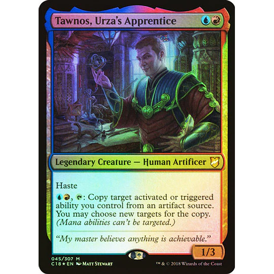 Tawnos, Urza's Apprentice (Foil) - Commander 2018 (español)