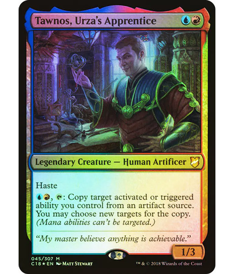 Tawnos, Urza's Apprentice (Foil) - Commander 2018 (español)