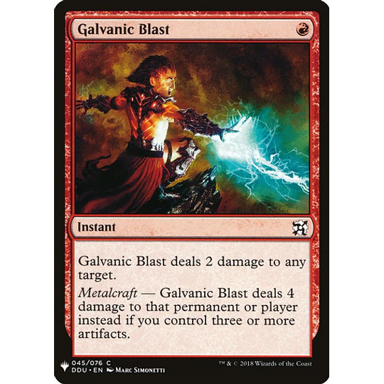 Galvanic Blast - Mystery Booster/The List (inglés)