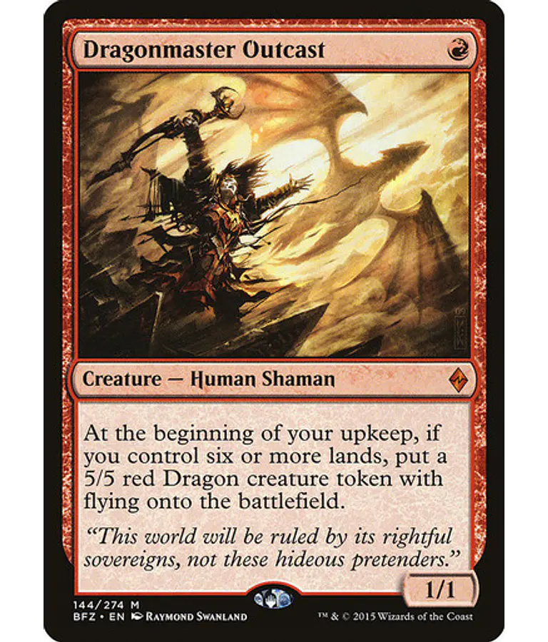 Dragonmaster Outcast - Battle for Zendikar (inglés)