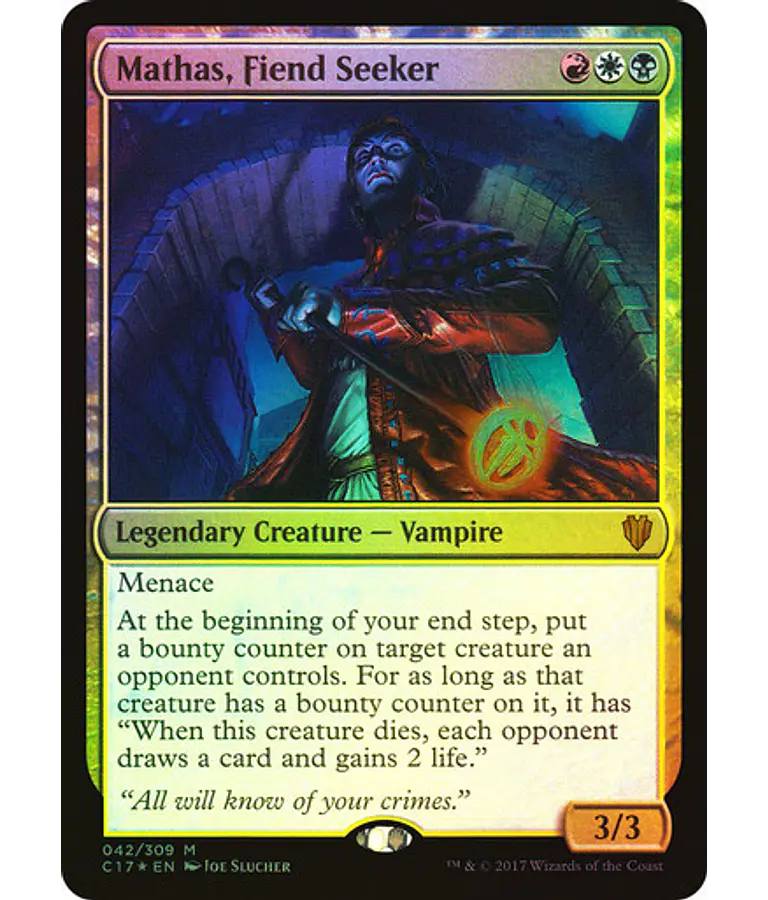 Mathas, Fiend Seeker (Foil) - Commander 2017 (inglés)