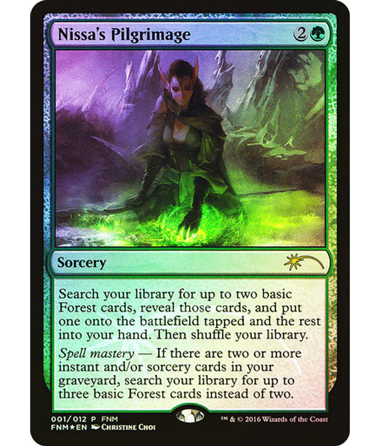 Nissa's Pilgrimage (FNM Foil) - Promotional (español)