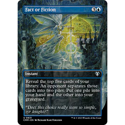 Fact or Fiction (Borderless) - Commander Masters Variants (inglés)