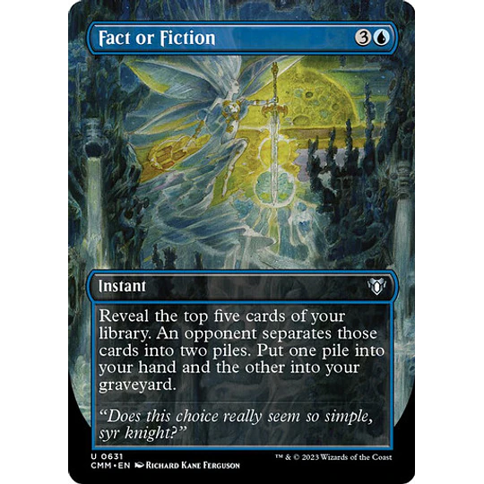Fact or Fiction (Borderless) - Commander Masters Variants (inglés)
