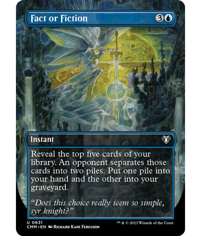 Fact or Fiction (Borderless) - Commander Masters Variants (inglés)