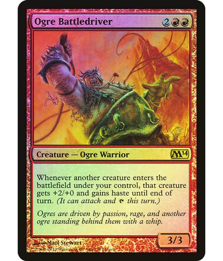 Ogre Battledriver (Duels of the Planeswalkers 2014 Foil) - Promotional (español)