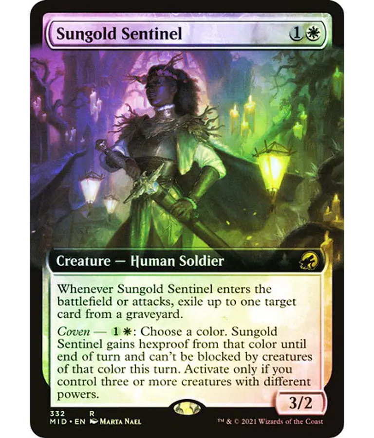 Sungold Sentinel (Extended Art) - Innistrad: Midnight Hunt Variants Foil (inglés)