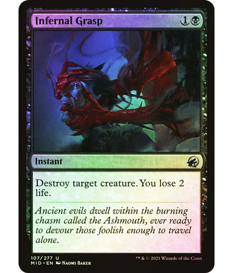 Infernal Grasp - Innistrad: Midnight Hunt Foil (inglés)