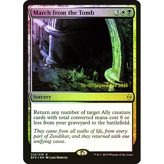 March from the Tomb (Prerelease Foil) - Promotional (español)
