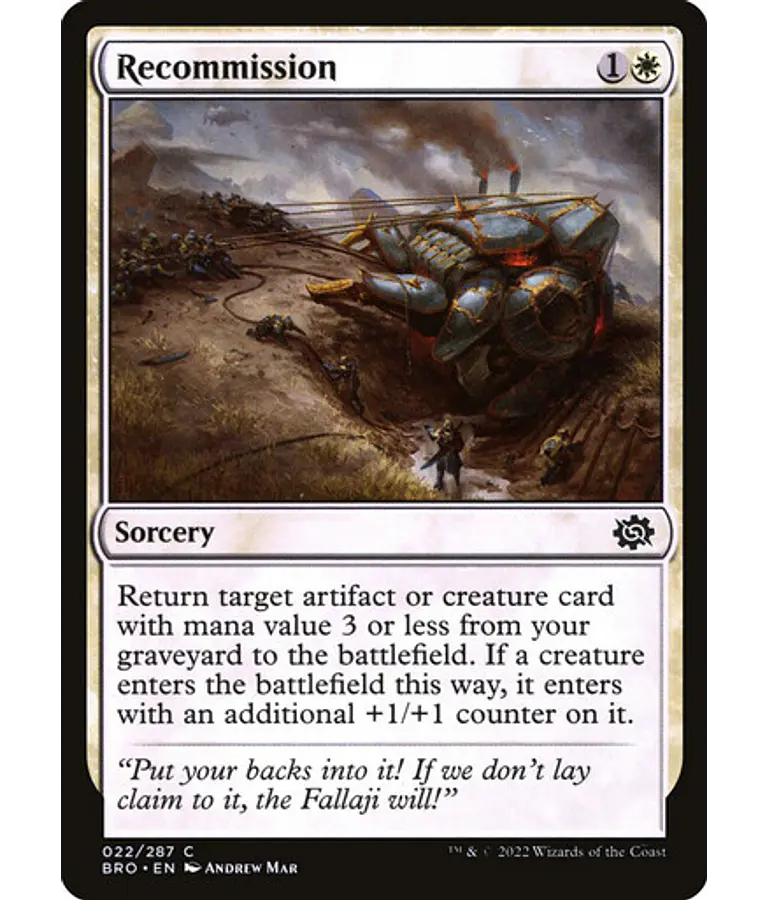 Recommission - The Brothers' War (inglés)
