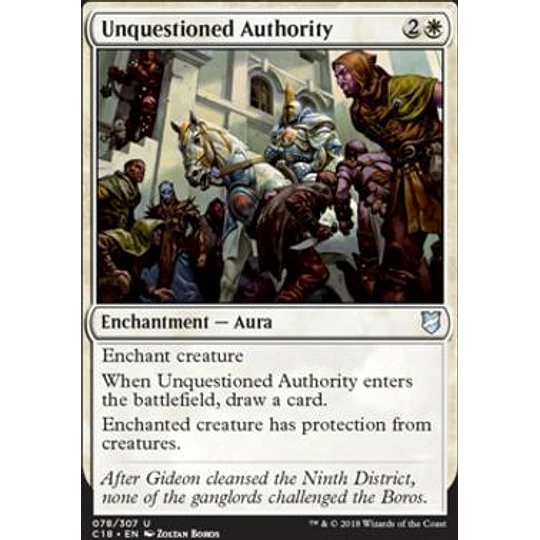 Unquestioned Authority - Commander 2018 (inglés)