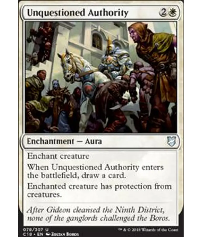Unquestioned Authority - Commander 2018 (inglés)