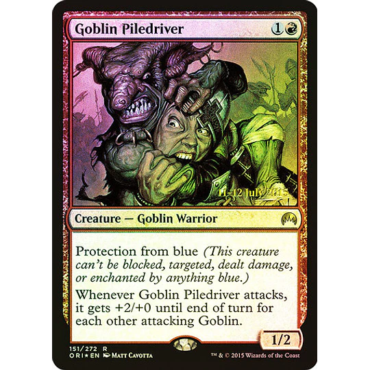 Goblin Piledriver (Prerelease Foil) - Promotional (español)
