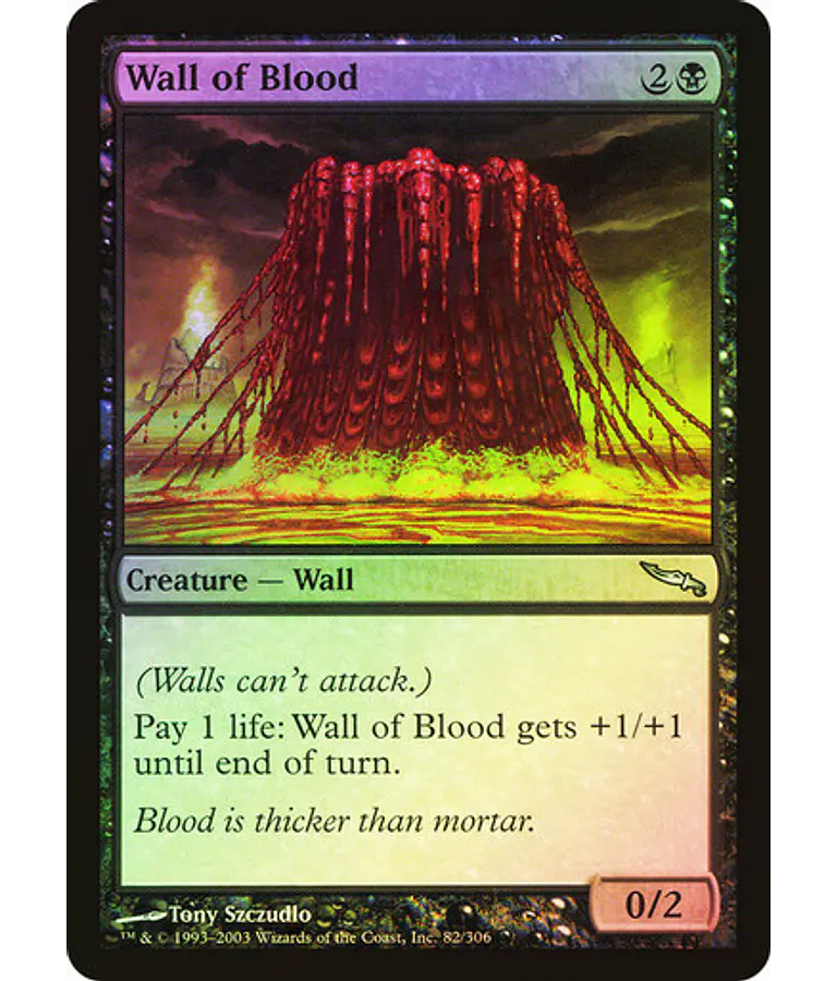 Wall of Blood - Mirrodin Foil (español)