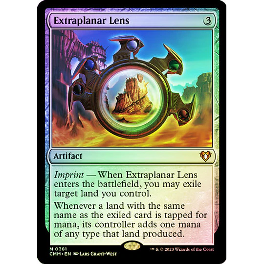 Extraplanar Lens - Commander Masters Foil (inglés)