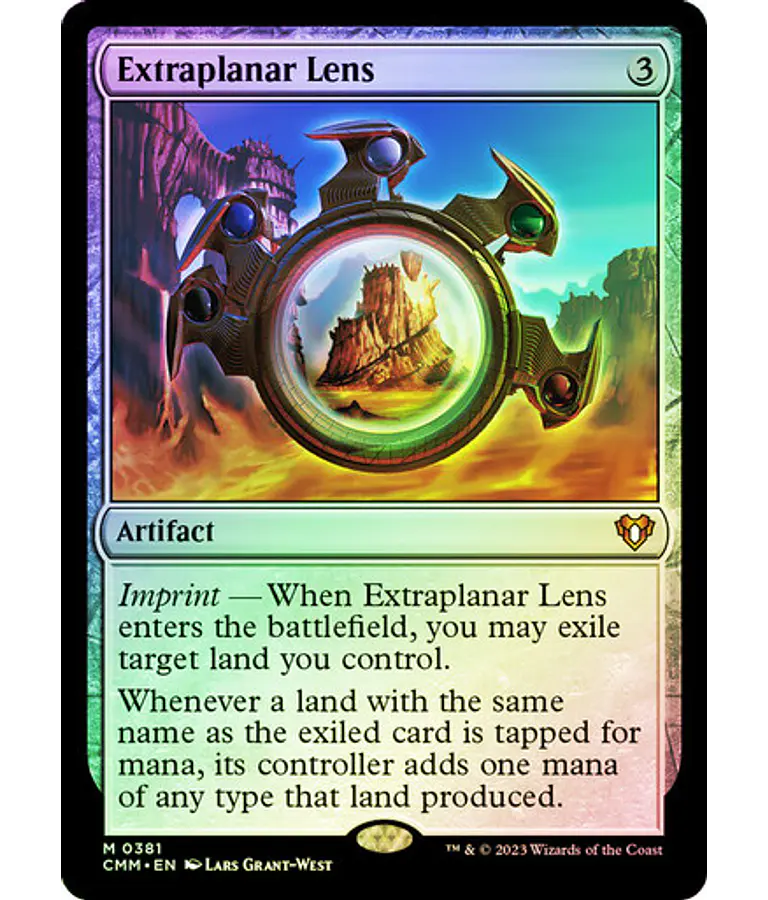 Extraplanar Lens - Commander Masters Foil (inglés)