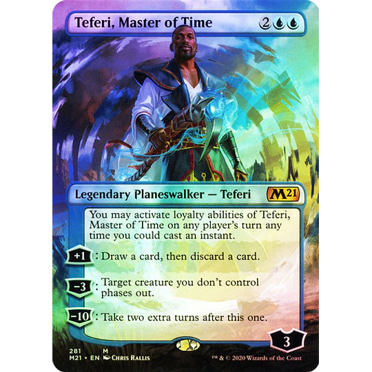 Teferi, Master of Time (Borderless) - Core Set 2021 Variants Foil (inglés)