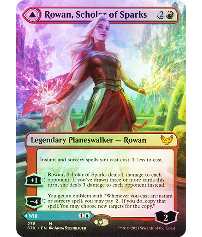 Rowan, Scholar of Sparks (Borderless) - Strixhaven: School of Mages Variants Foil (inglés)