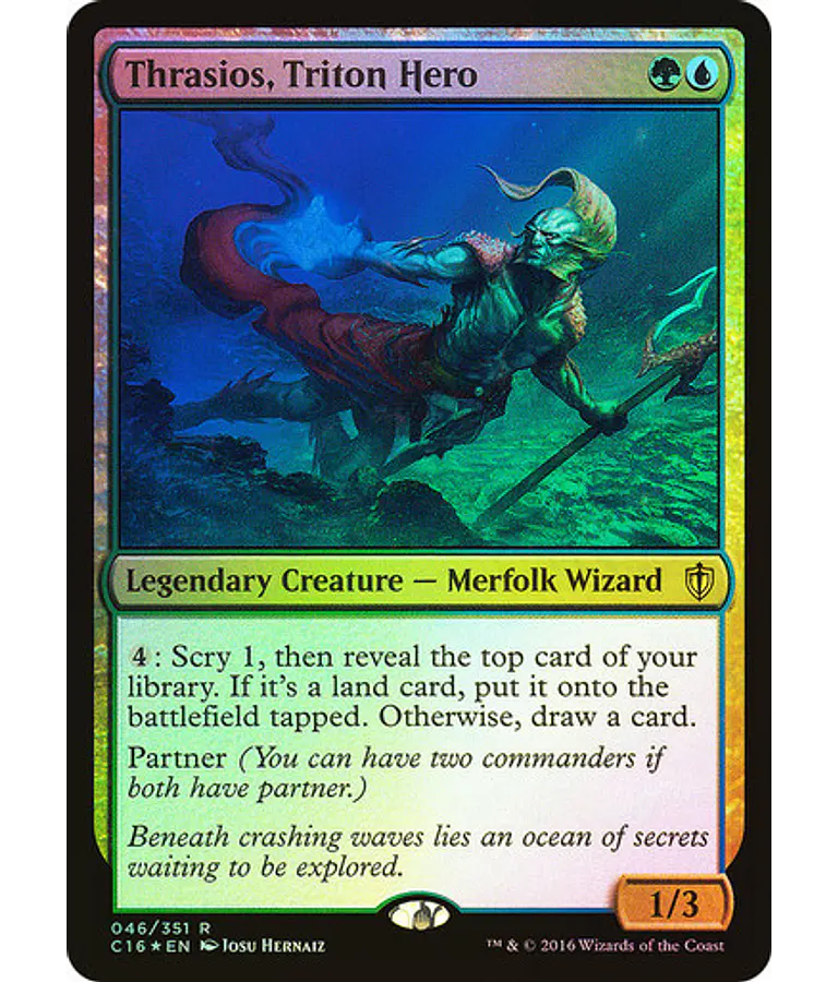Thrasios, Triton Hero (Foil) - Commander 2016 (español)