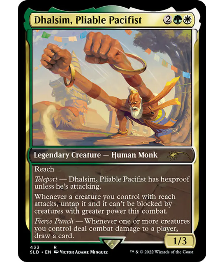 Dhalsim, Pliable Pacifist (433 - Non-Foil) - Secret Lair (español)