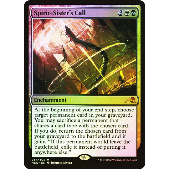 Spirit-Sister's Call - Kamigawa: Neon Dynasty Foil (inglés)
