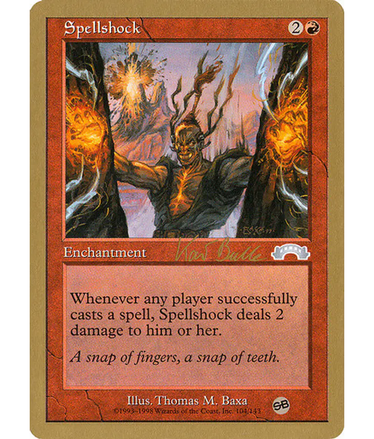 Spellshock (Tokyo 1999 (Kai Budde - Sideboard) - World Championships (inglés)