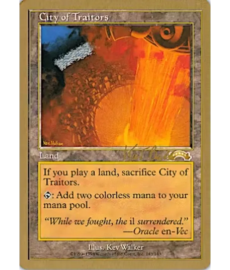 City of Traitors (Tokyo 1999 (Kai Budde) - World Championships (inglés)