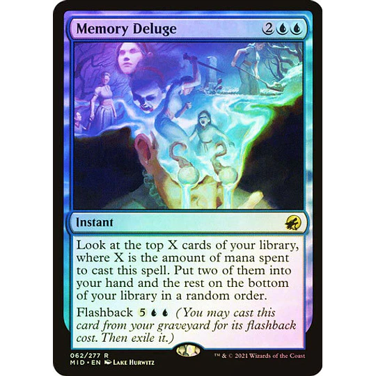 Memory Deluge - Innistrad: Midnight Hunt Foil (inglés)