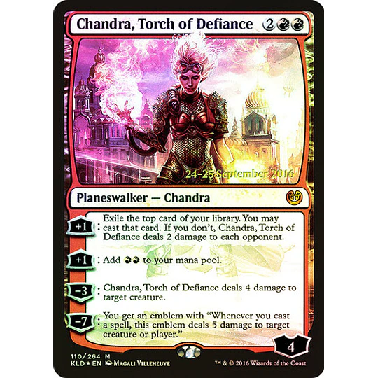 Chandra, Torch of Defiance (Prerelease Foil) - Promotional (español)