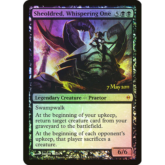 Sheoldred, Whispering One (Prerelease Foil) - Promotional (español)